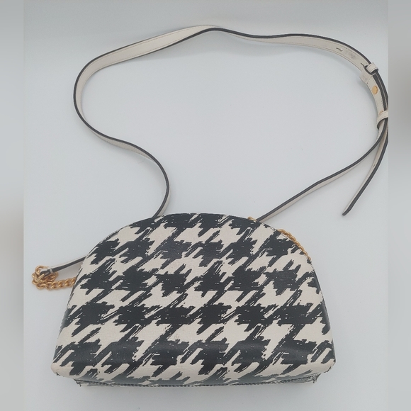 Kate Spade Mogan Painterly Houndstooth Double Zip Dome Crossbody - Picture 4 of 6